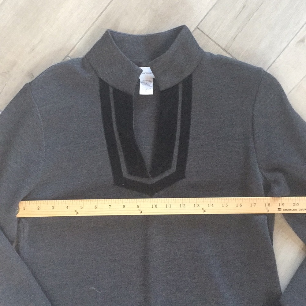 Soft surroundings women’s tunic velvet trim - Picture 4 of 5